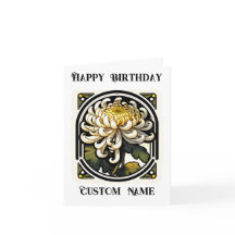 Art Nouveau Chrysanthemum Novembro Flor de Nascime