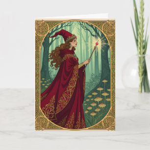 Cartão Art Nouveau Red Witeen