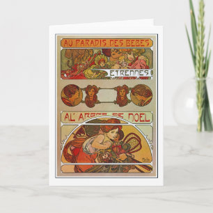 Cartão Art Nouveau Style, Mucha