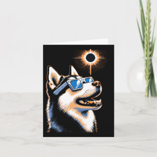Cartão Art Solar Eclipse Rouco Cachorro Vestindo Óculos E