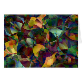 Cartão Arte Abstrata Colorida e Kaleidoscópica
