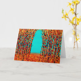 Cartão arte abstrata original Cor de Outono