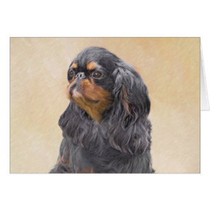 Cartão Arte Animal Original Pintura Inglesa Toy Spaniel