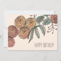 Arte Botânica de Flor de Carnação Quente