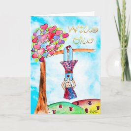 Cartão Arte Caprichosa de Foto Aniversário Menina Boho Do
