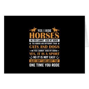 Cartão Arte Cavalo Sim Eu Cavalo Cavalo