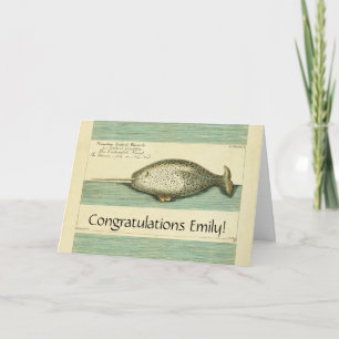 Cartão Arte Científica Narral Antiquada Por Cores De Bale