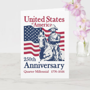 Cartão Arte Comemorativa do 250º Aniversário dos Estados