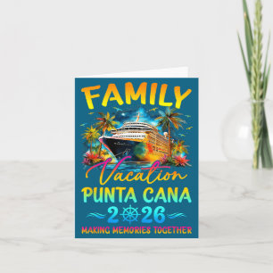 Cartão Arte Correspondente de Férias em Família Punta Can