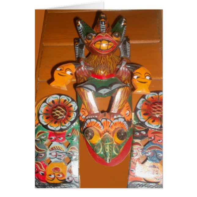 Cartão Arte Cultural Única - Sri Lanka/Design indonésio (Frente)