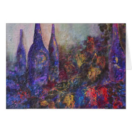 Cartão Arte da colheita do vinho tinto