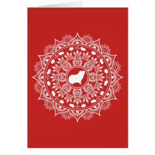 Cartão Arte da mandala da cobaia