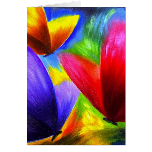 Cartão Arte da pintura da borboleta - multi (Frente)