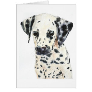 Cartão Arte Dalmatian do cão