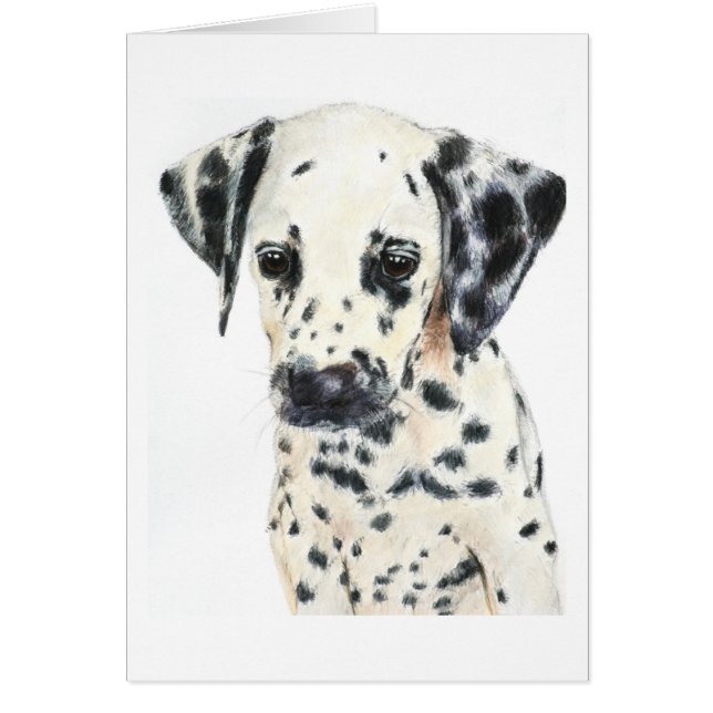 Cartão Arte Dalmatian do cão (Frente)