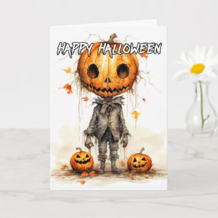 Cartão Arte de Abóbora Feliz Halloween