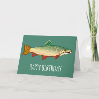 Cartão Arte de aniversário de peixes
