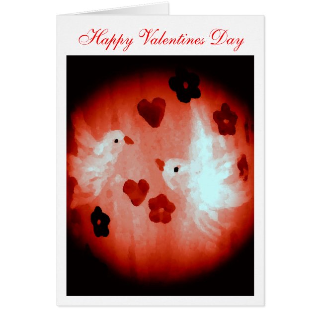 Cartão Arte de Aves do Amor (Frente)