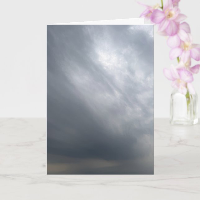 Cartão Arte de Céu Tempestuoso Cinza Dramático (Orquídea)