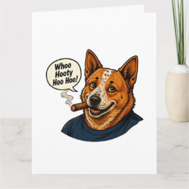 Cartão Arte de Desenho Animado de Cachorro Engraçado