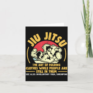 Cartão Arte de Dobrar Roupas BJJ Jiu Jitsu Brasileiro MMA