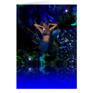Cartão Arte de Fantasia de Carta Estrela Sereia