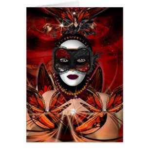 Cartão Arte de Fantasia de Cartas Rainha Borboleta