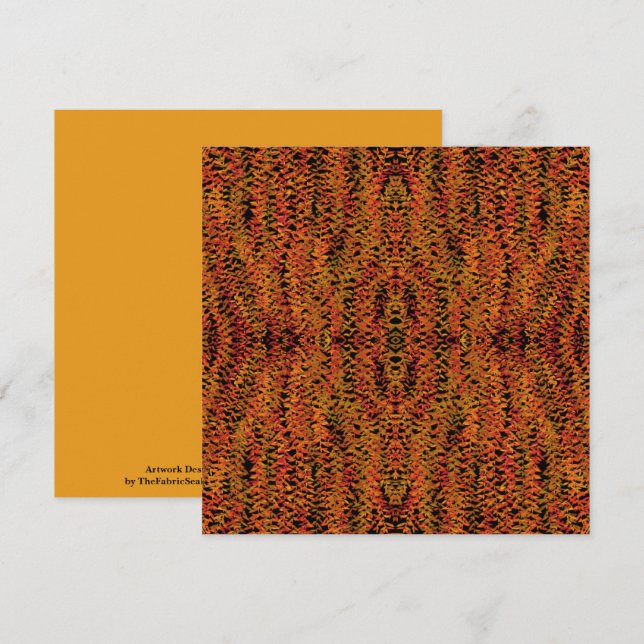 Cartão Arte de Folhas de Folhagem de Cores em Mudança da  (Frente/Verso)
