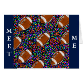 Cartão Arte de Futebol Azul