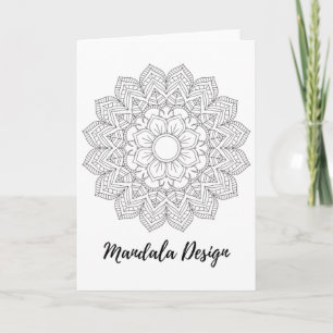 Cartão Arte de Geometria Sagrada Mandala Yoga Mantra Flor