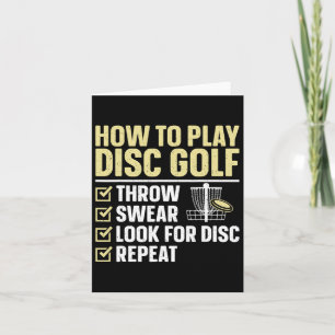 Cartão Arte De Golfe De Disco legal Para Homens Mulheres