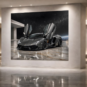 Cartão Arte de Hipercarro Futurista de Luxo
