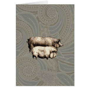 Cartão Arte de Ilustração Anterior de País de Fazenda de