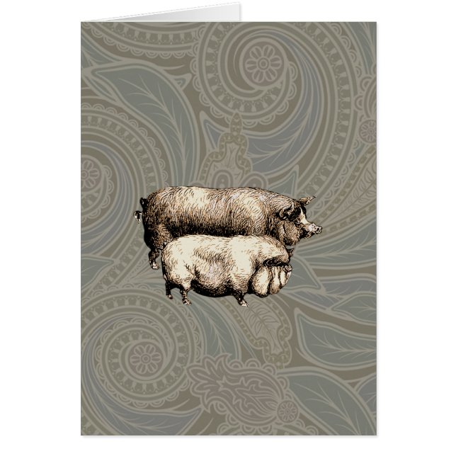 Cartão Arte de Ilustração Anterior de País de Fazenda de  (Frente)