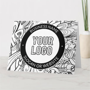 Cartão Arte de Linha Moderna & Seu Logotipo com Texto Edi