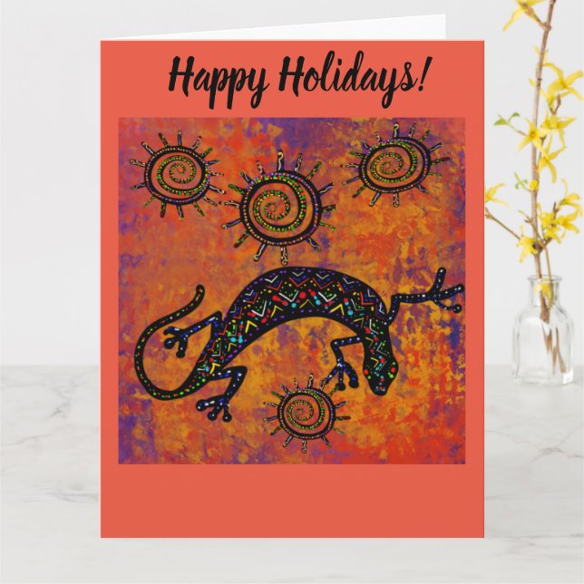 CARTÃO ARTE DE LIZARDO SUDESTE (Flor Amarela)