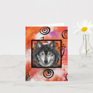 Cartão Arte de Lobo