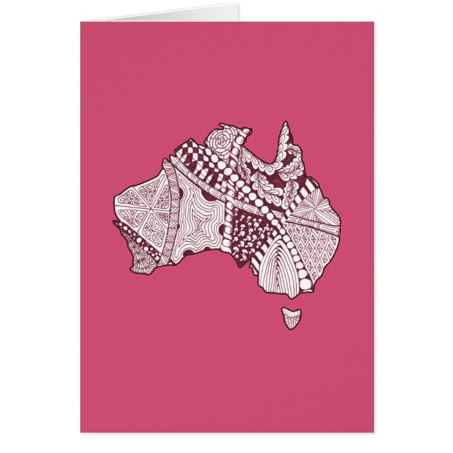 Cartão Arte de Mapa Australiana (Frente)