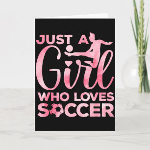 Cartão Arte de menina de futebol para meninas crianças mu