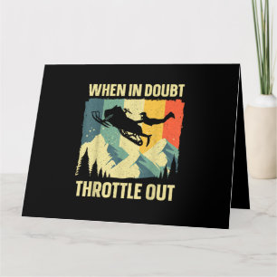 Cartão Arte de Moto de Neve Legal para Homens Mulheres Cr