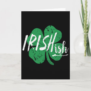 Cartão Arte de Palavras Irlandesas Dia de São Patrício Tr