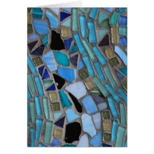 Cartão arte de pedra de vidro colorida mosaico