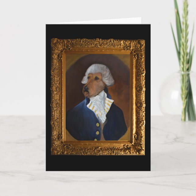 Cartão Arte de Pintura "Gentleman" irlandesa Terrier (Frente)