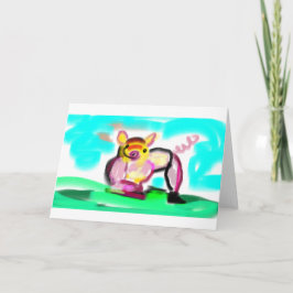 Cartão Arte de porco fofo 