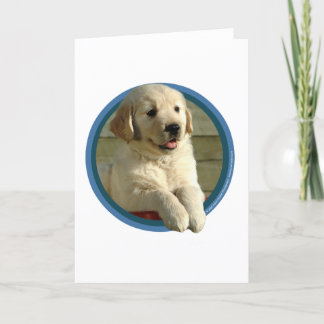 Cartão Arte de Puppy para ouro Retriever