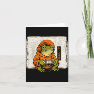 Cartão Arte de Rã de Jogos Vintage Ilustração Ukiyo