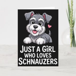 Cartão Arte de Schnauzer para mulheres meninas crianças M
