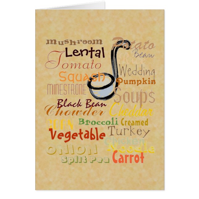 Cartão Arte de Sopa de grafite (Frente)