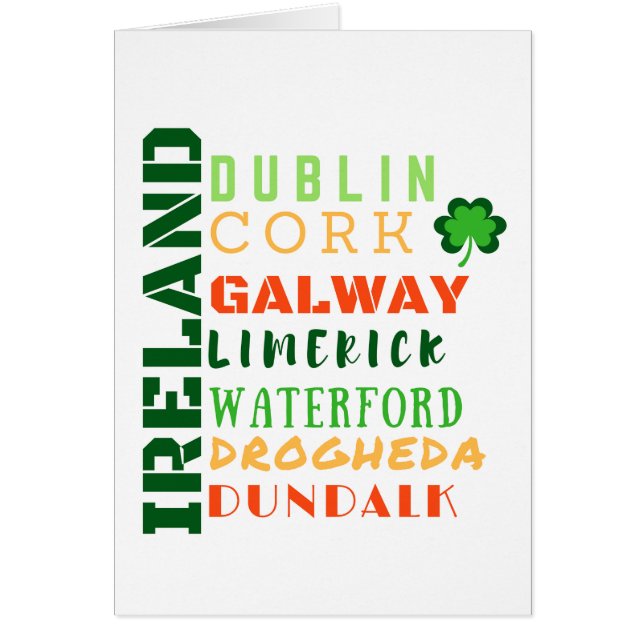 CARTÃO ARTE DE SUB-VIA DA IRLANDA (Frente)