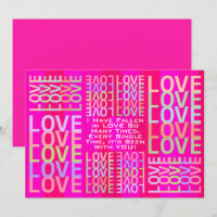 Arte de Tipografia Personalizada e Colorida "AMOR"